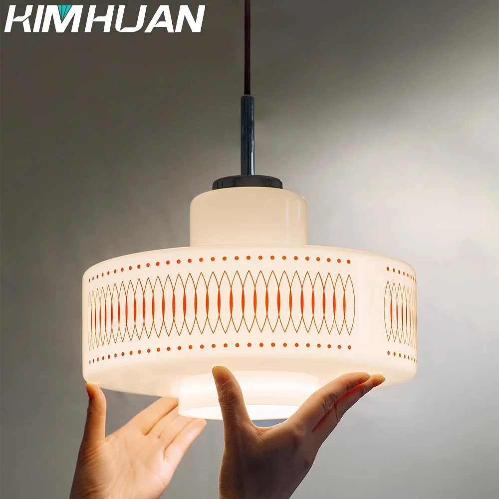 Подвесной светильник в скандинавском стиле стеклянный домашний декоративный