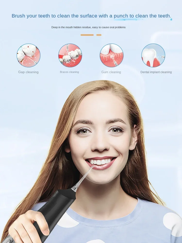 Мощный ирригатор для полости рта с аккумулятором беспроводной и портативный