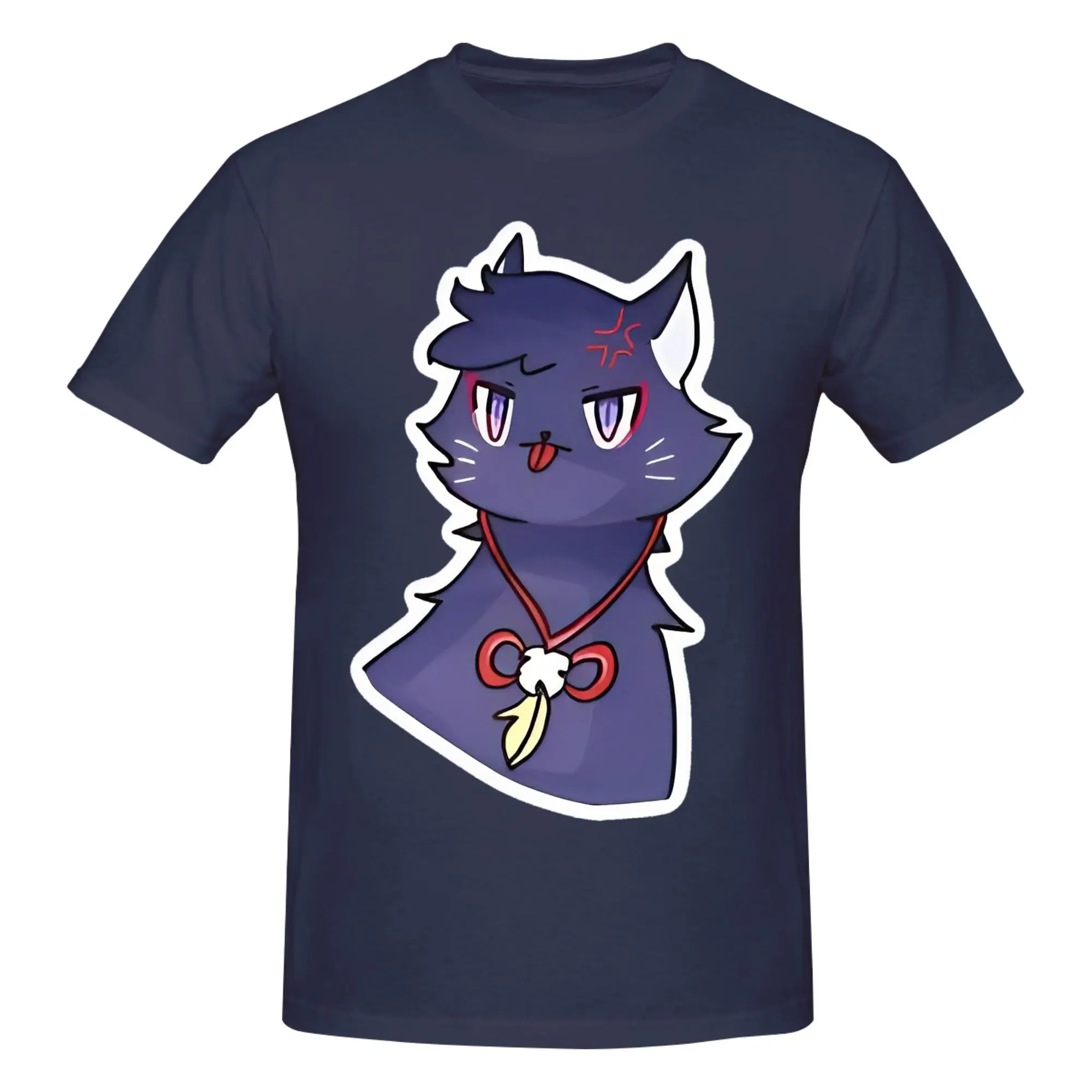 Футболка Scarameow Wanderer с котом для мужчин и женщин Genshin Impact футболки из 100% хлопка