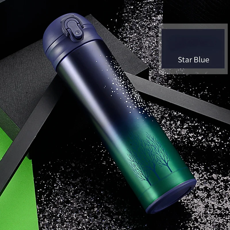 

Двухслойные термосы из нержавеющей стали, вакуумные фляжки 500 мл в новом дизайне, портативная чашка для кофе, чая, молока, термобанка или тер...