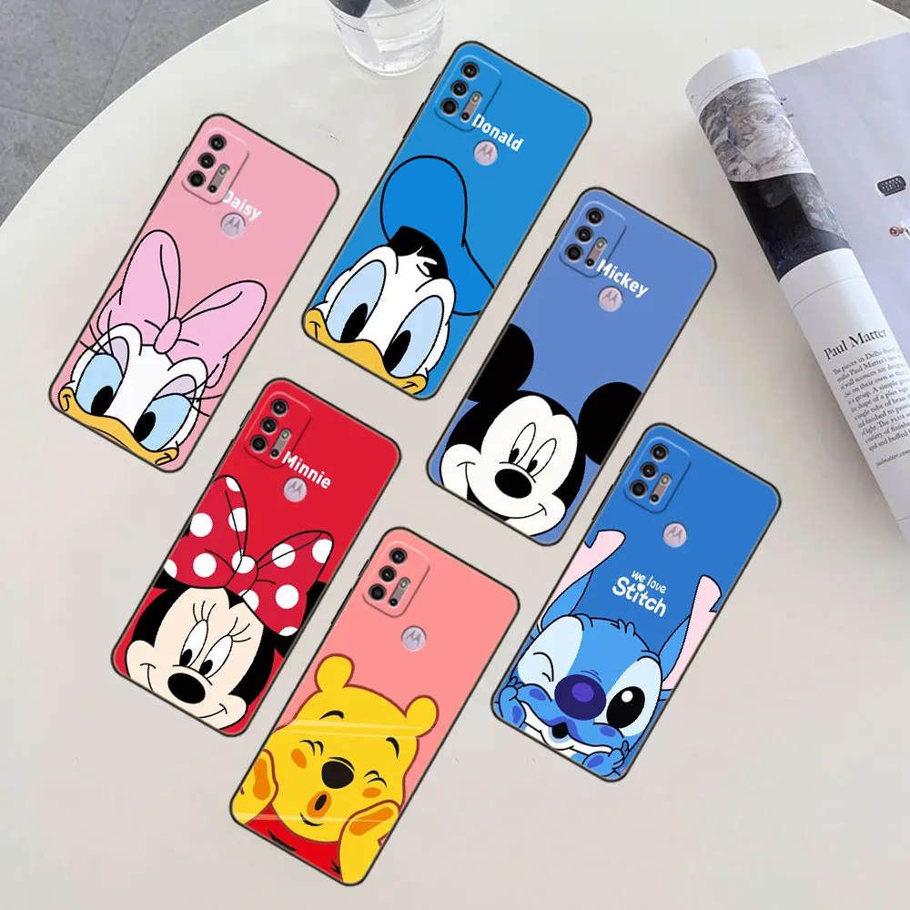 

Mickey Mouse Donald Duck Case For Motorola G30 One Fusion Plus G9 Play G8 Power Lite G60 E6s Edge 20 Pro Hyper G50 Phone Cover
