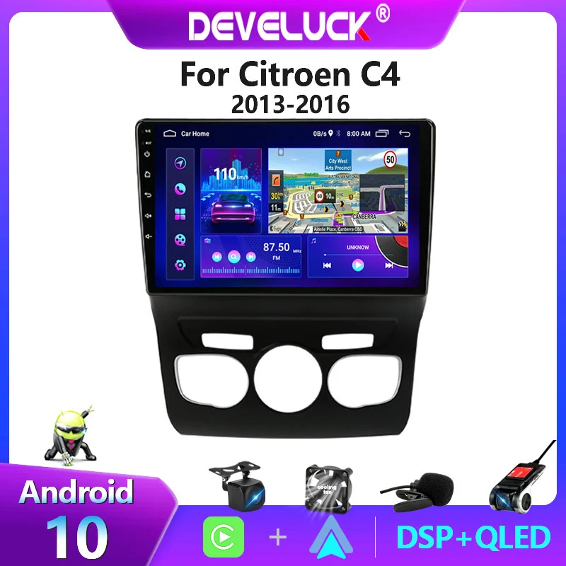 $89.99 2 Din Android 11 Car Radio Multimedia Video Player For Citroen C4 2 B7 2013 2014 2015 2016 GPS Navigation DSP+48EQ 4G AM 8G+128G