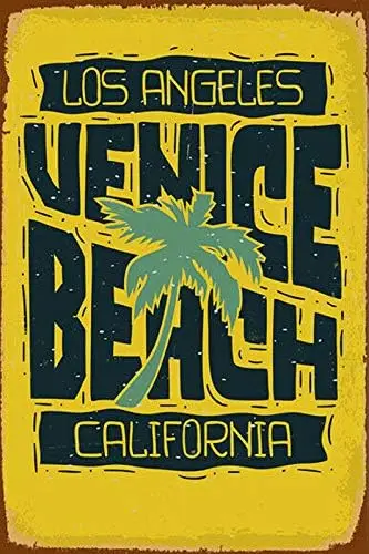 12*8 NCH Metl Tn Sgn Vence Bech Clforn Br Pub Home Vntge Ретро постер es wje-01