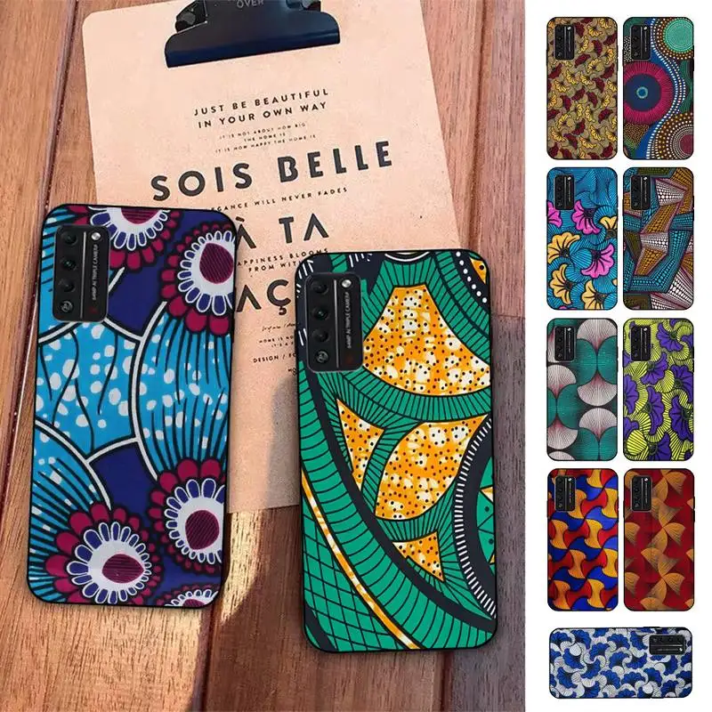 

African Wax Fabric Phone Case for Huawei Honor 10 i 8X C 5A 20 9 10 30 lite pro Voew 10 20 V30