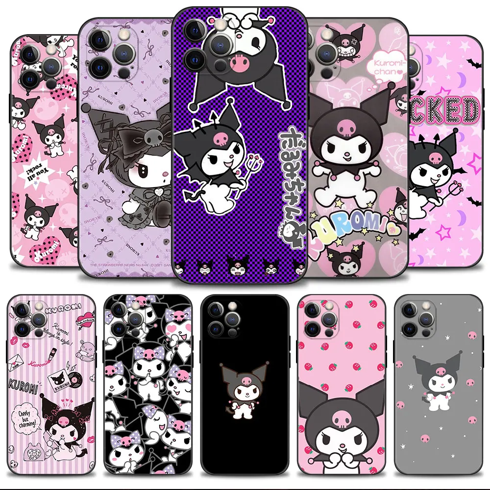 

Phone Case For Apple iPhone 14 13 12 11 Pro Max 13 12 Mini XS Max XR X 7 8 6 6S Plus Cover Dark Demon Locked Kuromi