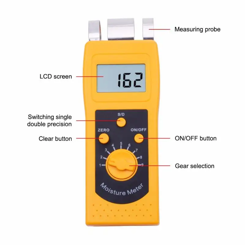 

2018 new product wood Textile Materials Moisture Meter/Analyzer/Tester DM200T