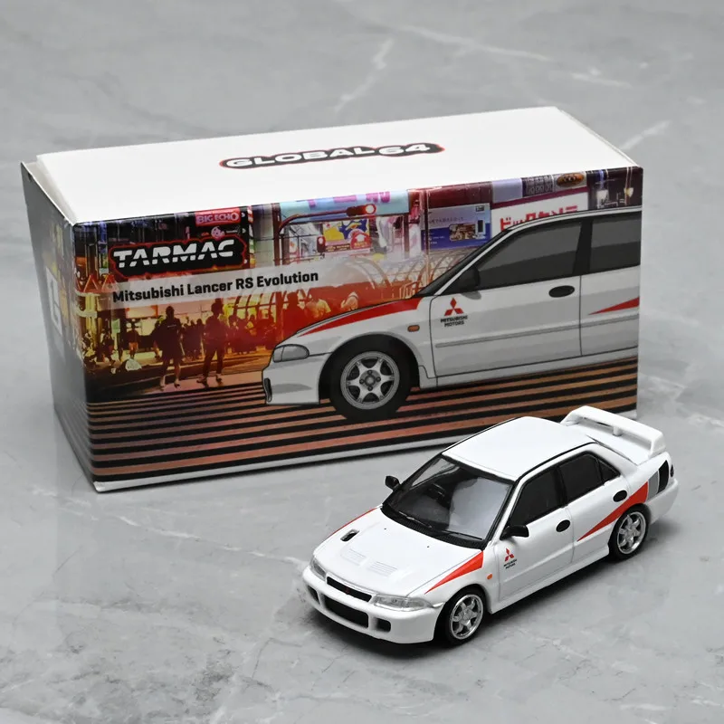 Фото Модель автомобиля Mitsubishi EVO White Lancer RS Evolution из сплава, масштаб 1:64, Diecast Tarmac Works №1