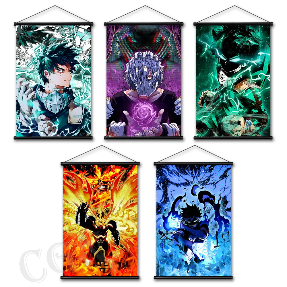 

Pint Poster My Hero Academia Canvas Painting Midoriya Izuku Hanging Scrolls Picture Mural Boy Bedroom Kids Gift Home Decoration