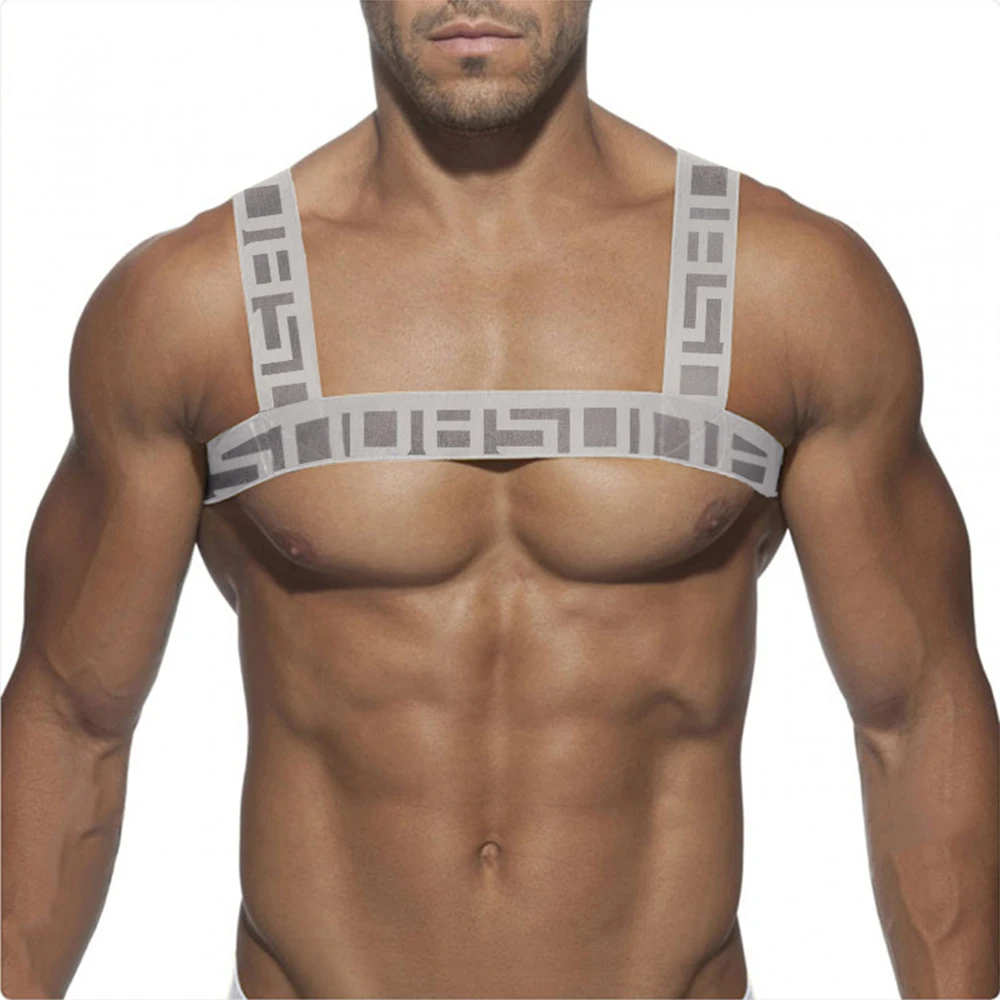 

Harness Men Strap Costume Sexy Shoulder Bondage Chest Lingerie Elastic Belt Erotic Fetish Hombre Hollow Clothes Punk Rave A50