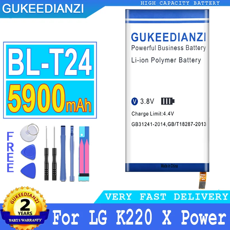 5900 мА · ч аккумулятор GUKEEDIANZI BL T24 для LG K220 X Power K220ds K220dsk K220dsz K220y K220z Ls755 с номером отслеживания