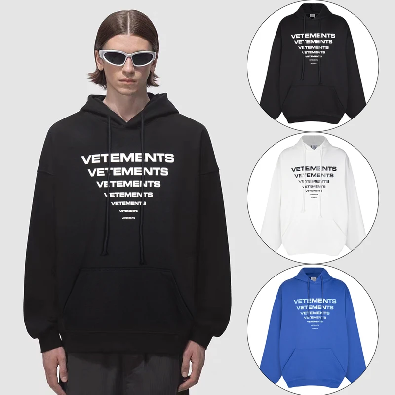 

Fashion Vetements Black Hoodie New in Oversize Roupas Masculinas Hoodies for Men Women Clothes Tracksuit Graphic Sweatshirts