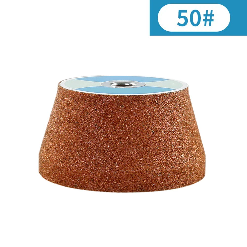 

1pc Polishing Wheel Emery Cup White Corundum Angle Head M10 Thread Angle Grinder Stone Grinding Head For 100 Type Angle Grinder