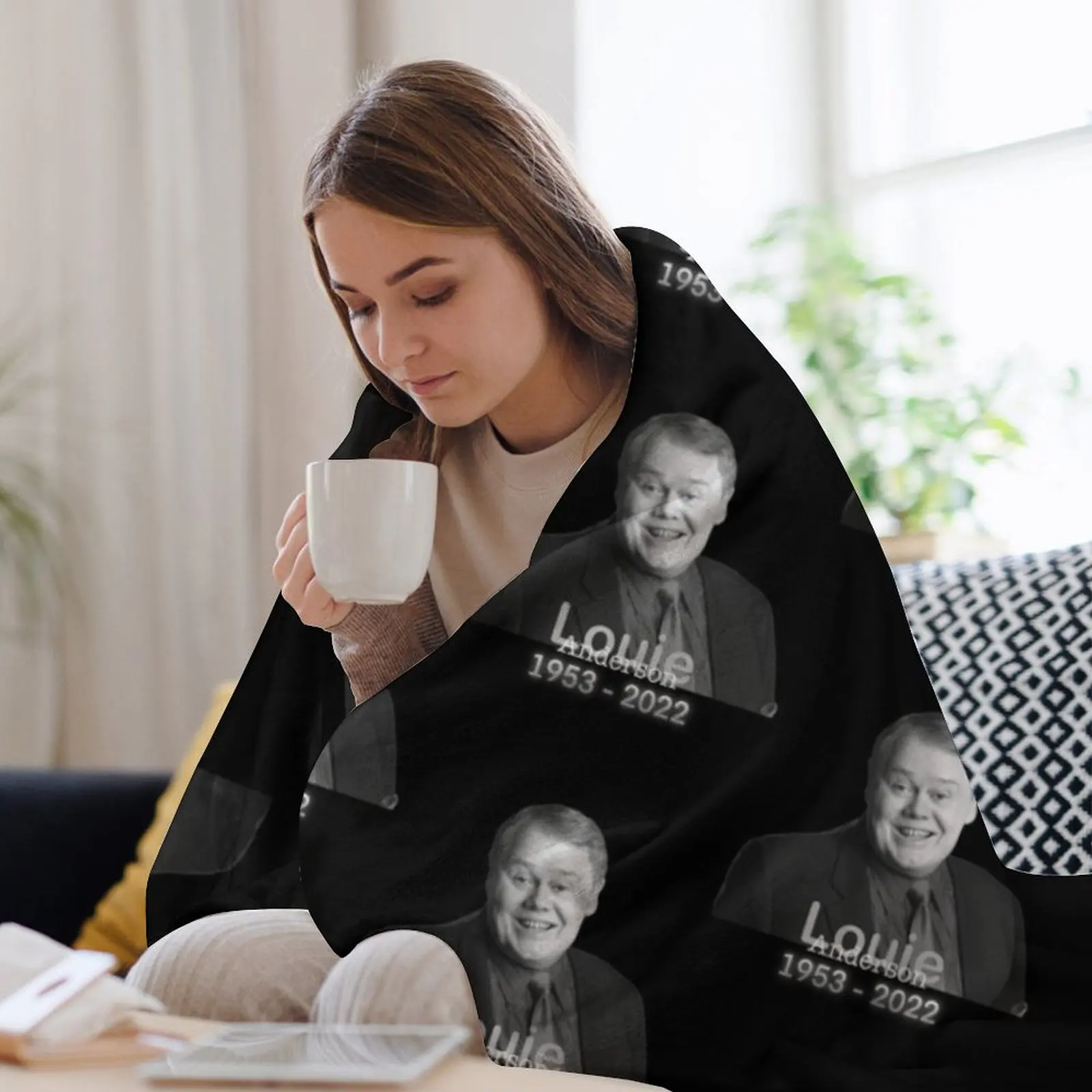 Фото Плед Bye Louie Anderson, теплый и удобный плед, подарок для родителей и друзей №3