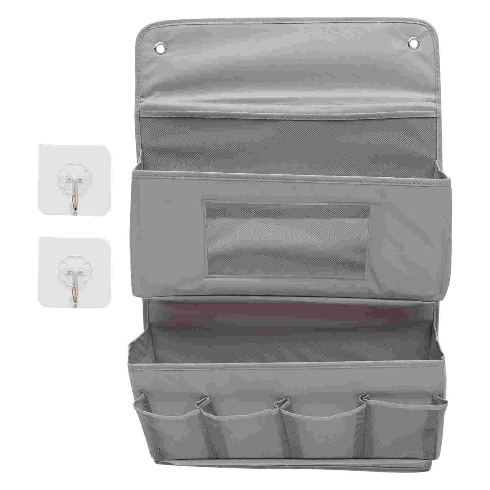 

1 Set of Hanging Pouch Folding Large Capacity Wall Hanging Pouch with 2Pcs Punch-free Hooks for Home