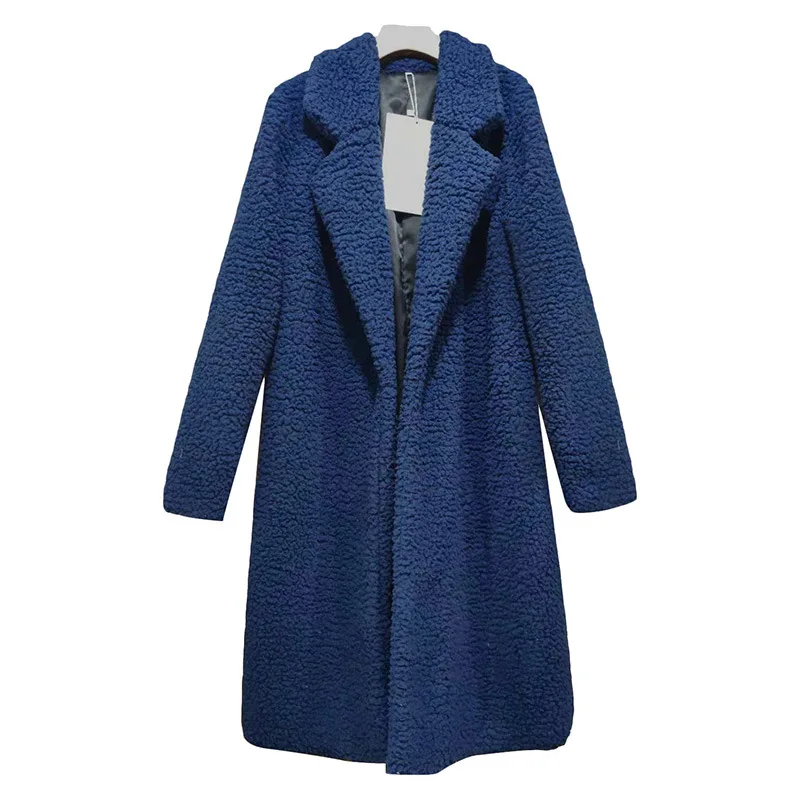 Cotton-padded Jacket Womens Lambswool Autumn and Winter Long Lambswool Coat for Women