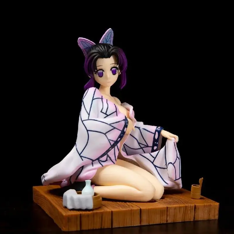 

Anime Butterfly Kochou Shinobu Demon Slayer Action Figure Good PVC Figurine Sexy Model Toy Kimono Take Off Bathing Decorations