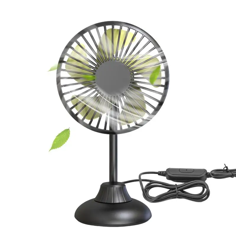 

Вентилятор Охлаждающий для автомобиля, 4,5 дюйма, портативный, с поворотом на 360 градусов, Usb-вентилятор с двойной головкой и настольным вентилятором для приборной панели, внедорожника, Rv