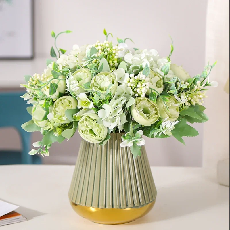 Свадебный декор шелковые искусственные цветы белый синий цвет искусственный