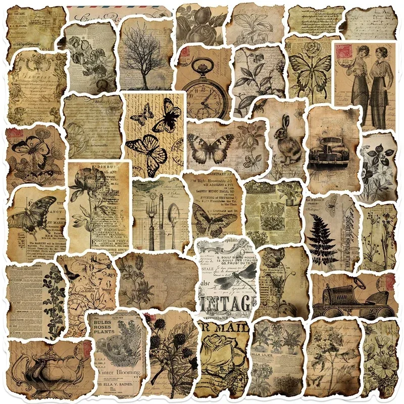 

Винтажные рукописные липкие наклейки из ПВХ