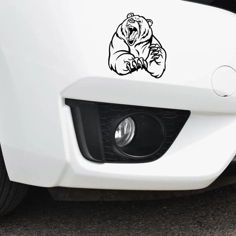 Забавные животные злый коричневый медведь наклейка на автомобиль украшение