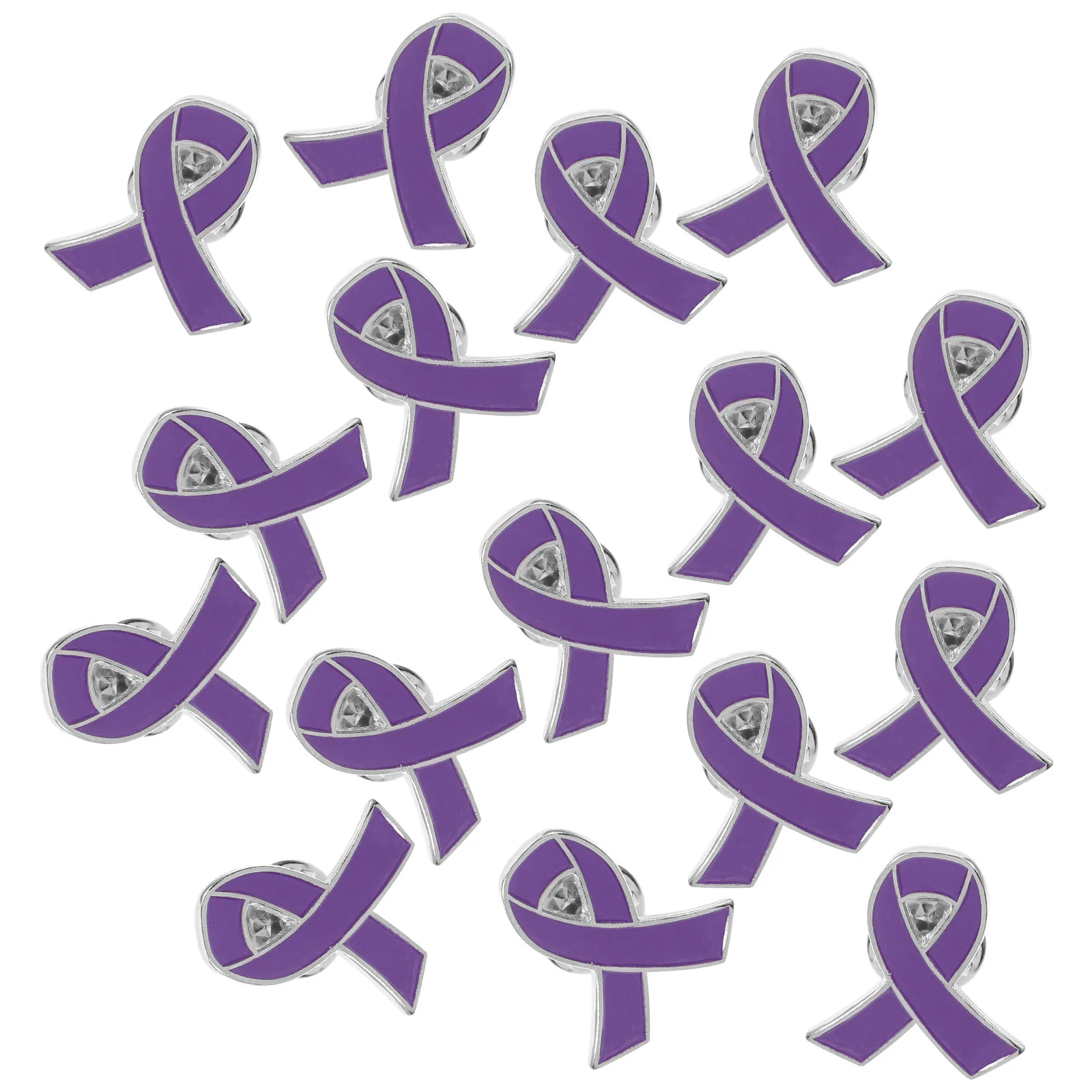 

20 Pcs Brooch Awareness Ribbon Brooches Lapel Women Pins Party Favors Iron Charity Event