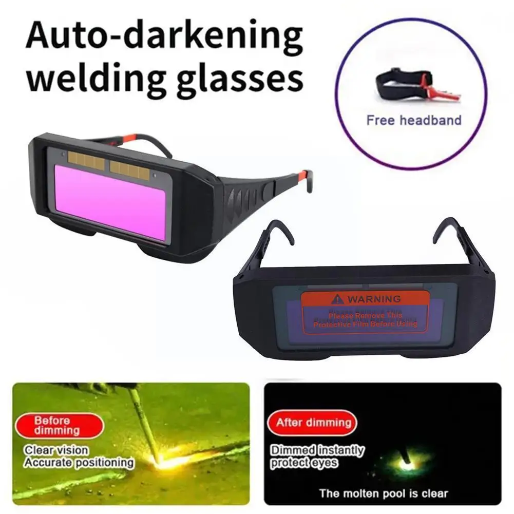 

Automatic Dimming Welding Glasses Light Change Auto Darkening Anti-eyes Shield Goggle For Welding Masks Eyeglasses Accessor Q7t5