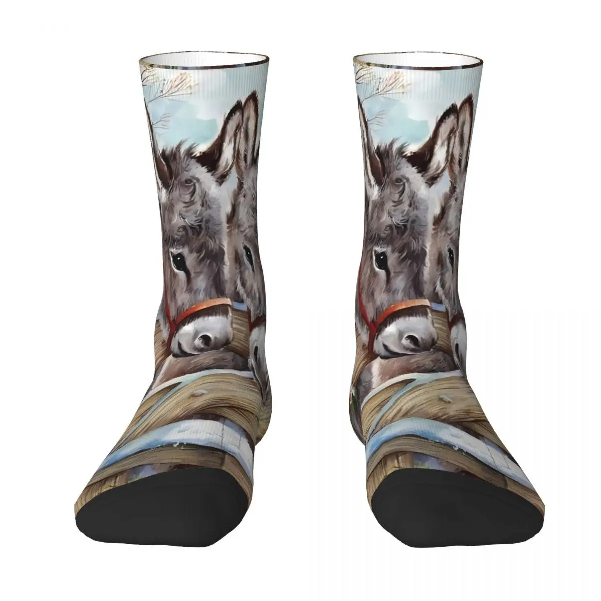 Носки с принтом осла мужские из полиэстера
