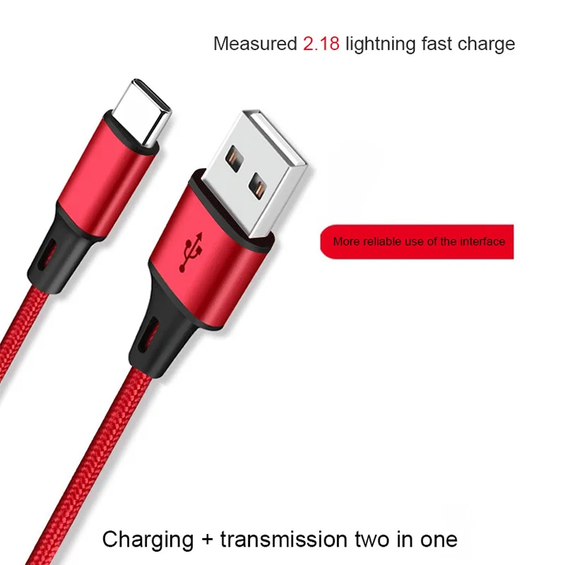 USB-кабель Type C для Samsung A50 S10 S9 быстрой зарядки 3.0 Xiaomi Mi 9 Type-C быстрой зарядки длинный короткий провод 2м 3м вкл.