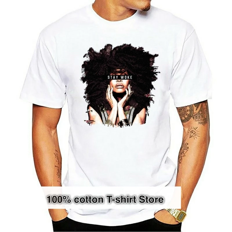 

Erykah Badu Stay Woke Vintage 90S Hip Hop Tshirt Black History All Sizes Popular Tee Shirt