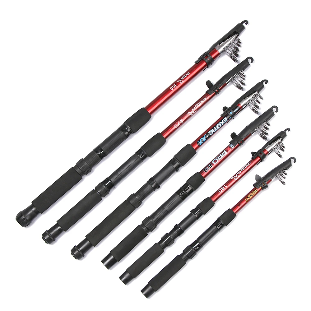 1.5-3.0m Fishing Rod Telescopic Saltwater Fish Hand Fiberglass Spinning Rod Luxury Pole Device Carp Fishing Tackle Tool