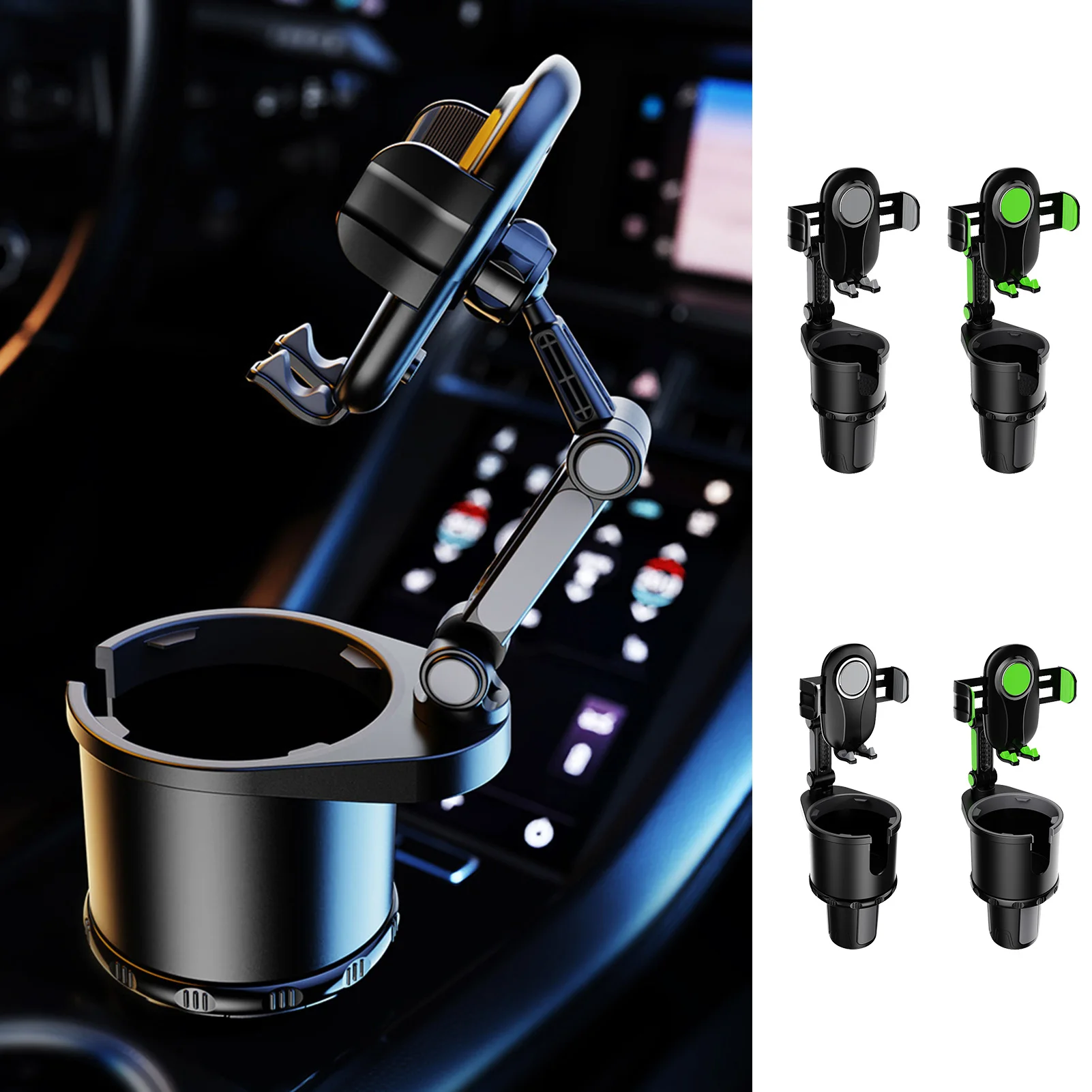 

Universal Multifunction Car Cup Holder Rotatable Convient Design Mobile Phone Drink Coffee Bottle Holder Beverage Ashtray Holder