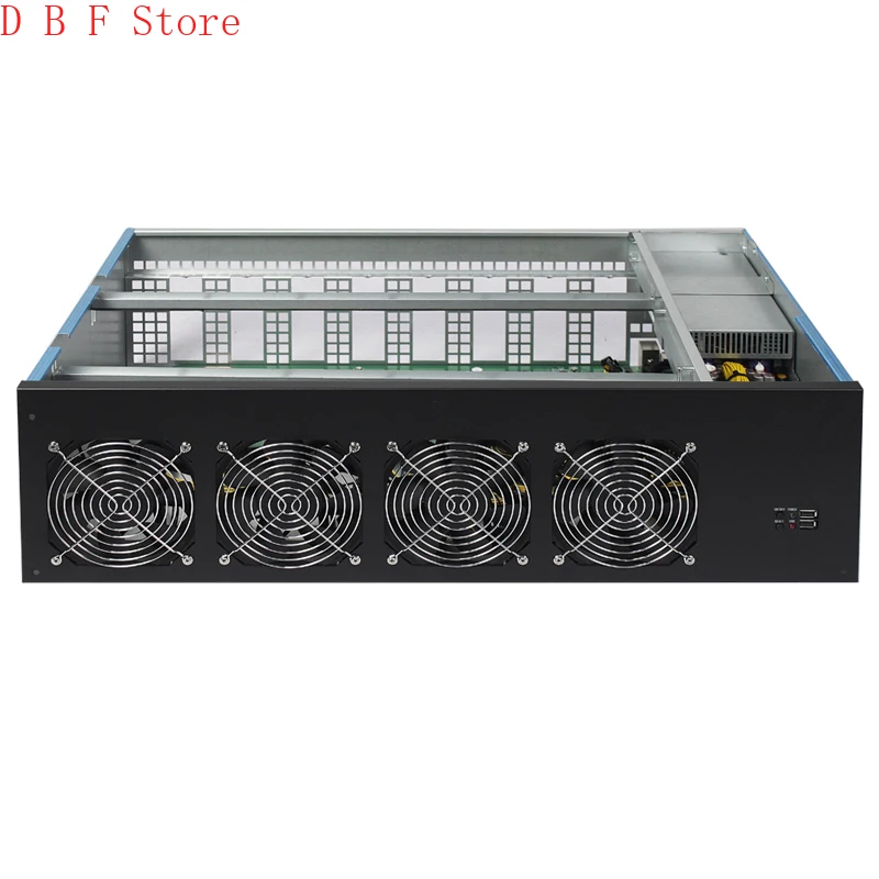 

8 GPU server Rig Machine with i3 4130 CPU full set server case for 3080 series card GPU Chassis