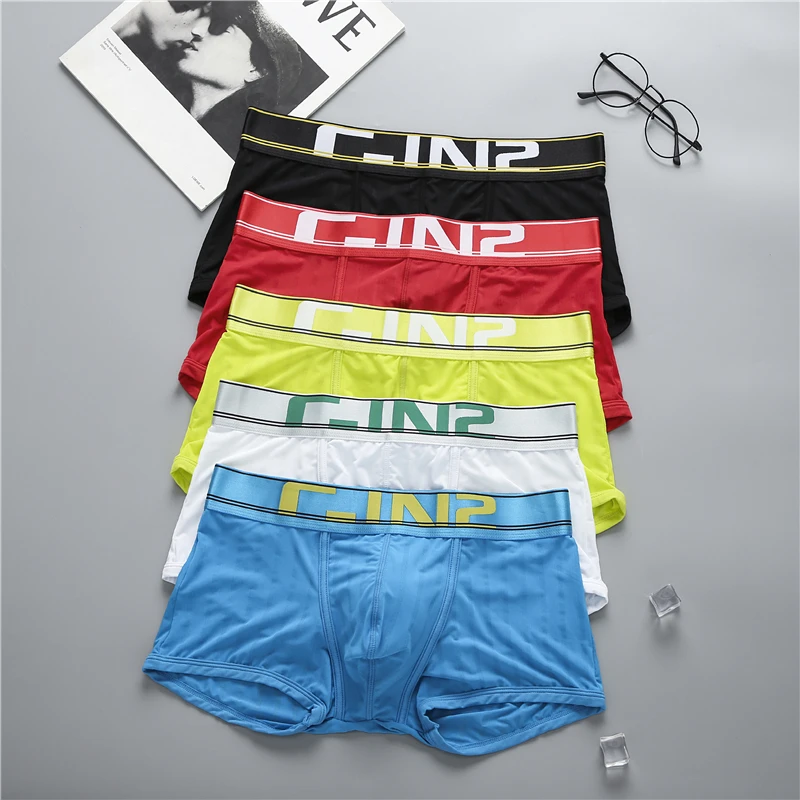 Brand Men Underwear Breathable Comfortable Male Sexy Fashion Fitting Briefs Solid Color Tight Stretch Simple Boxer Panties