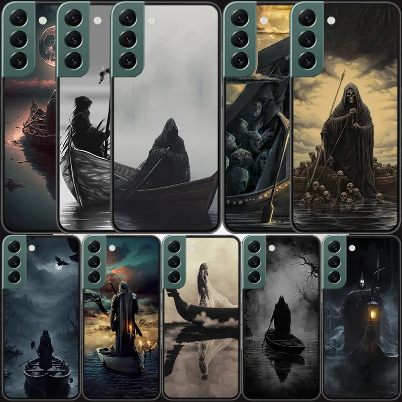 Телефон Hell Styx Ferryman для Samsung Galaxy S24 S22 Ultra S21 Plus S20 S23 FE Чехол S10 5G S10E S9 Силиконовый