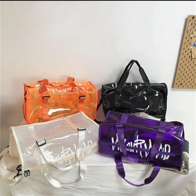 Waterproof Transparent PVC Travel Bag Luxury Designer Shoulder Bag For Women Men Large Capacity Tote Leisure Travel Handbags