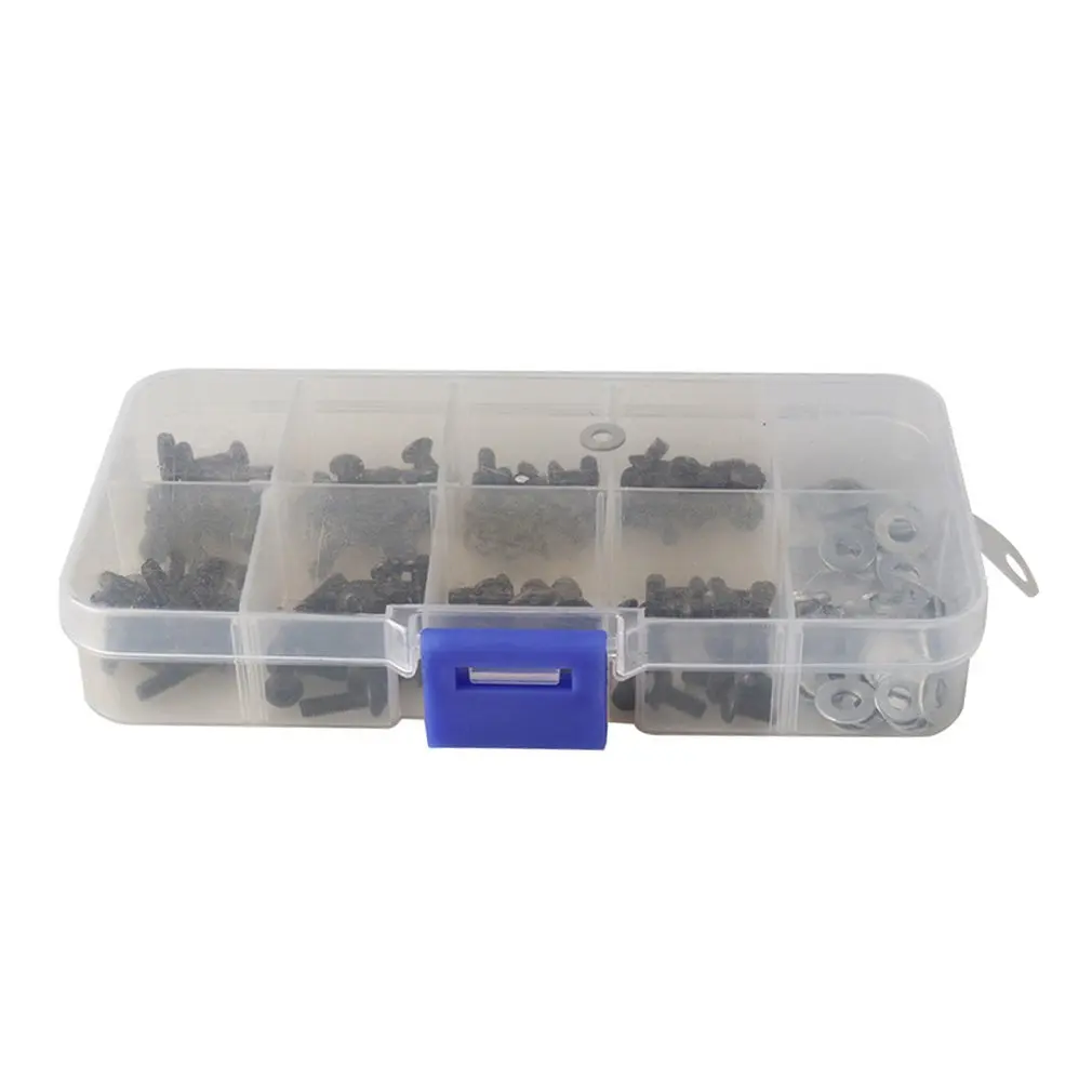 

Набор винтов с плоской и круглой головкой M3, 180 шт., коробка аксессуаров для радиоуправляемого автомобиля HSP 1/10, высокопрочный винт с дистанц...