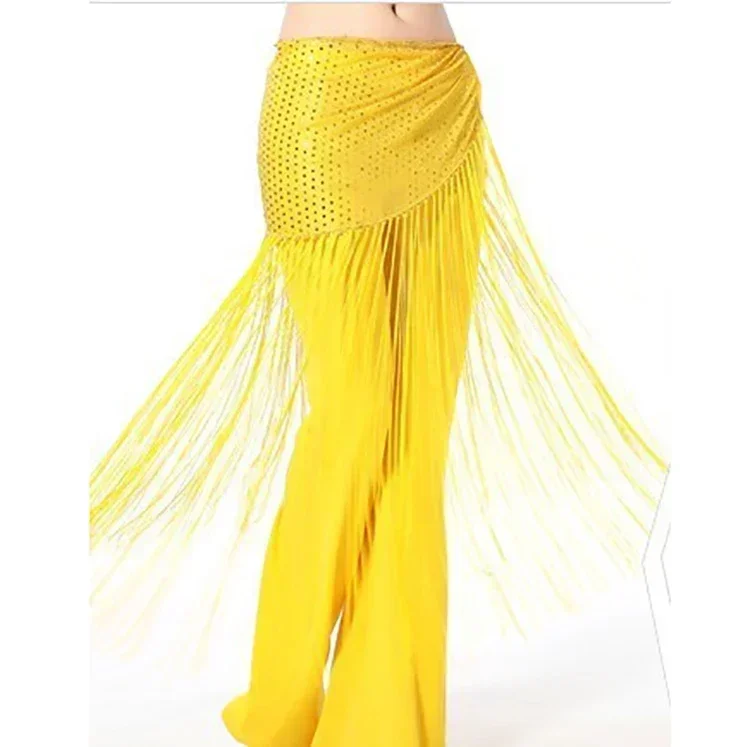 Аксессуар для танца живота с блестками Длинный эластичный платок кисточками