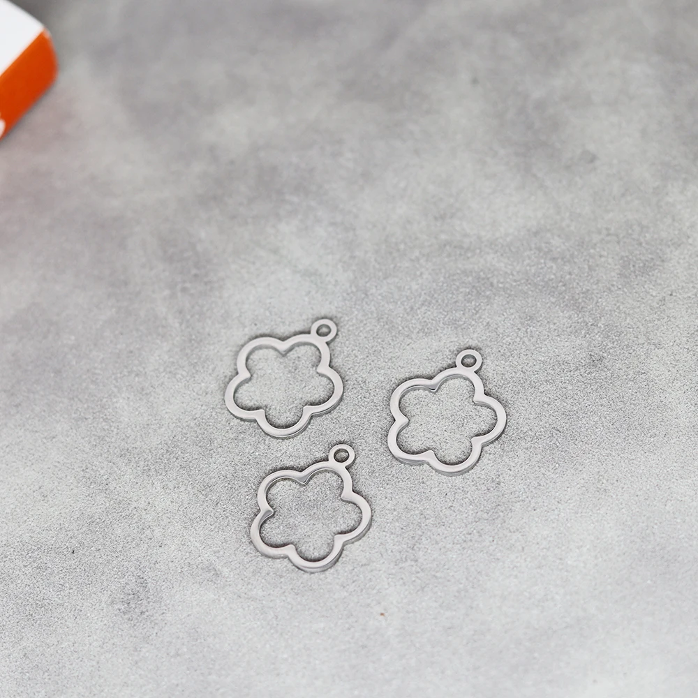 3 шт./партия, подвеска-цветок из нержавеющей стали