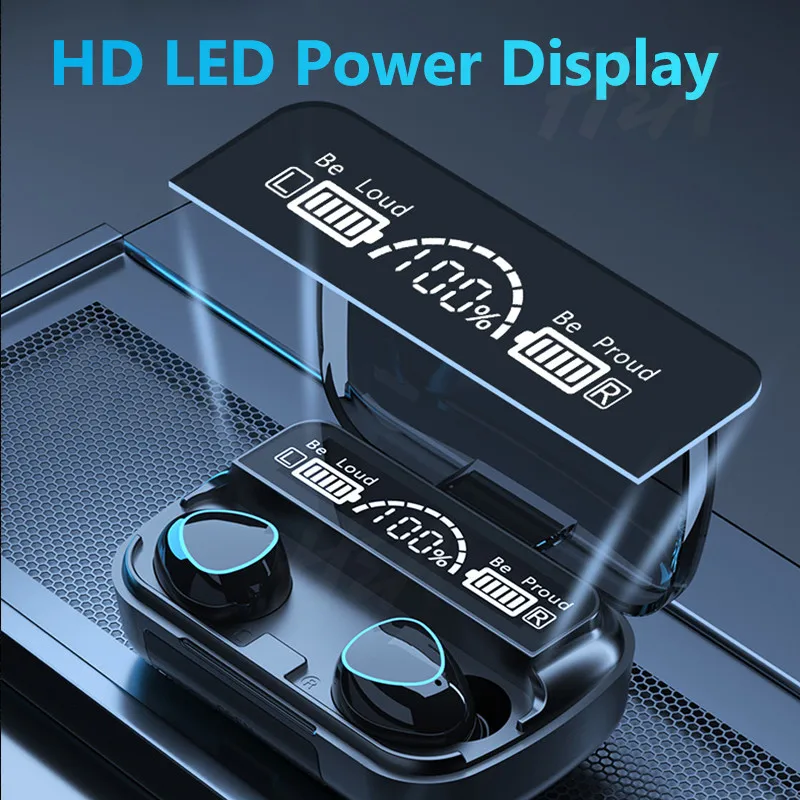 

Wholesale M10 Air Wireless Headset Bluetooth 5.1 Hifi Headphones Fone Bluetooth And Box With Mic For Lenovo iPhone Xiaomi Earbud