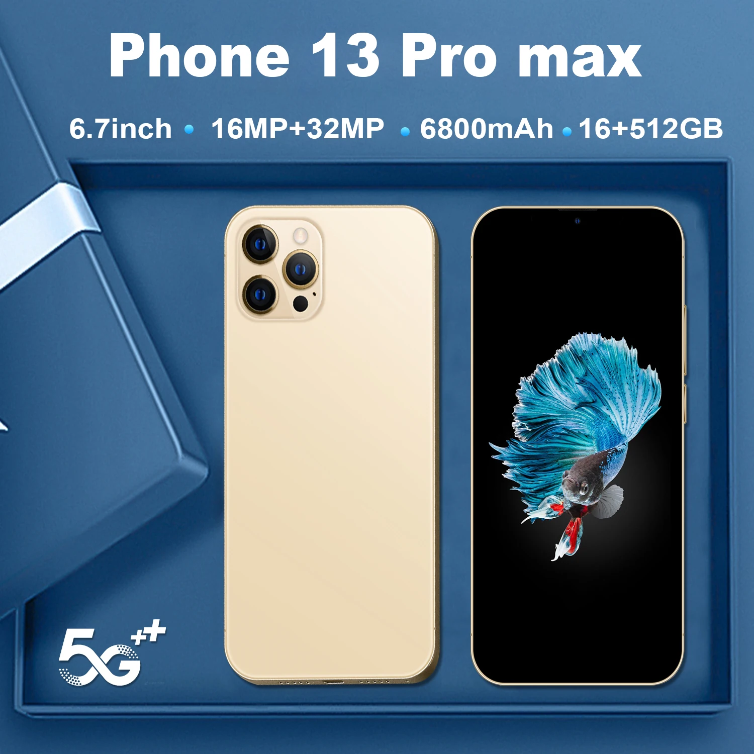 New Unlocked i13Pro Max Smartphone Global Version 6.7 Inch 4G 5G 16GB+512GB Celular Mobilephone Celulares Android Cheap Mobiles