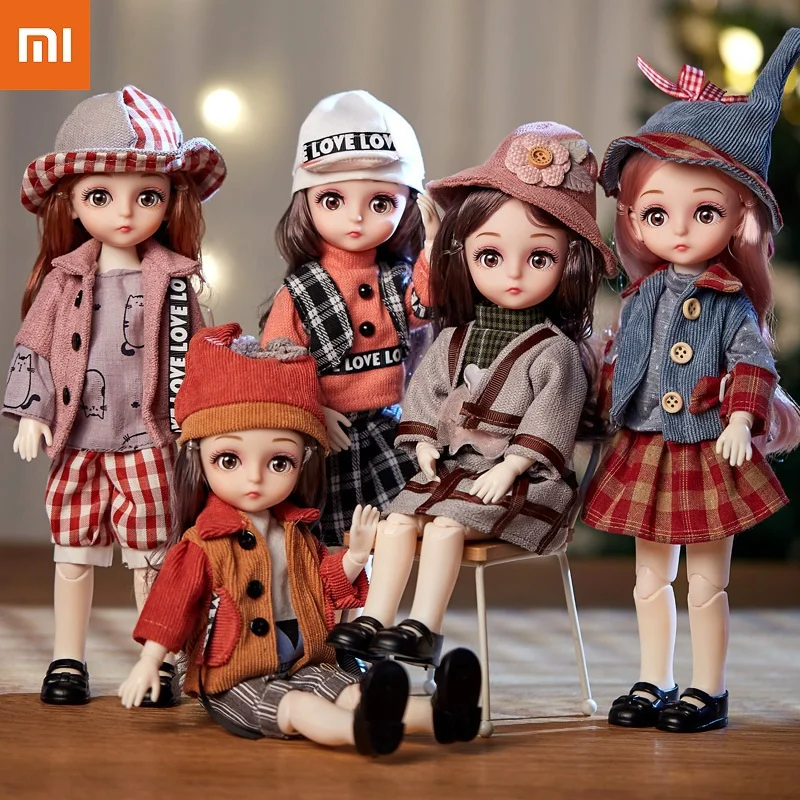 

New Xiaomi Youpin 30cm BJD Doll 12 Constellation Doll Moveable Joint 5D Eyes Princess Girl Dress Up Make Up Toys Girls Gift