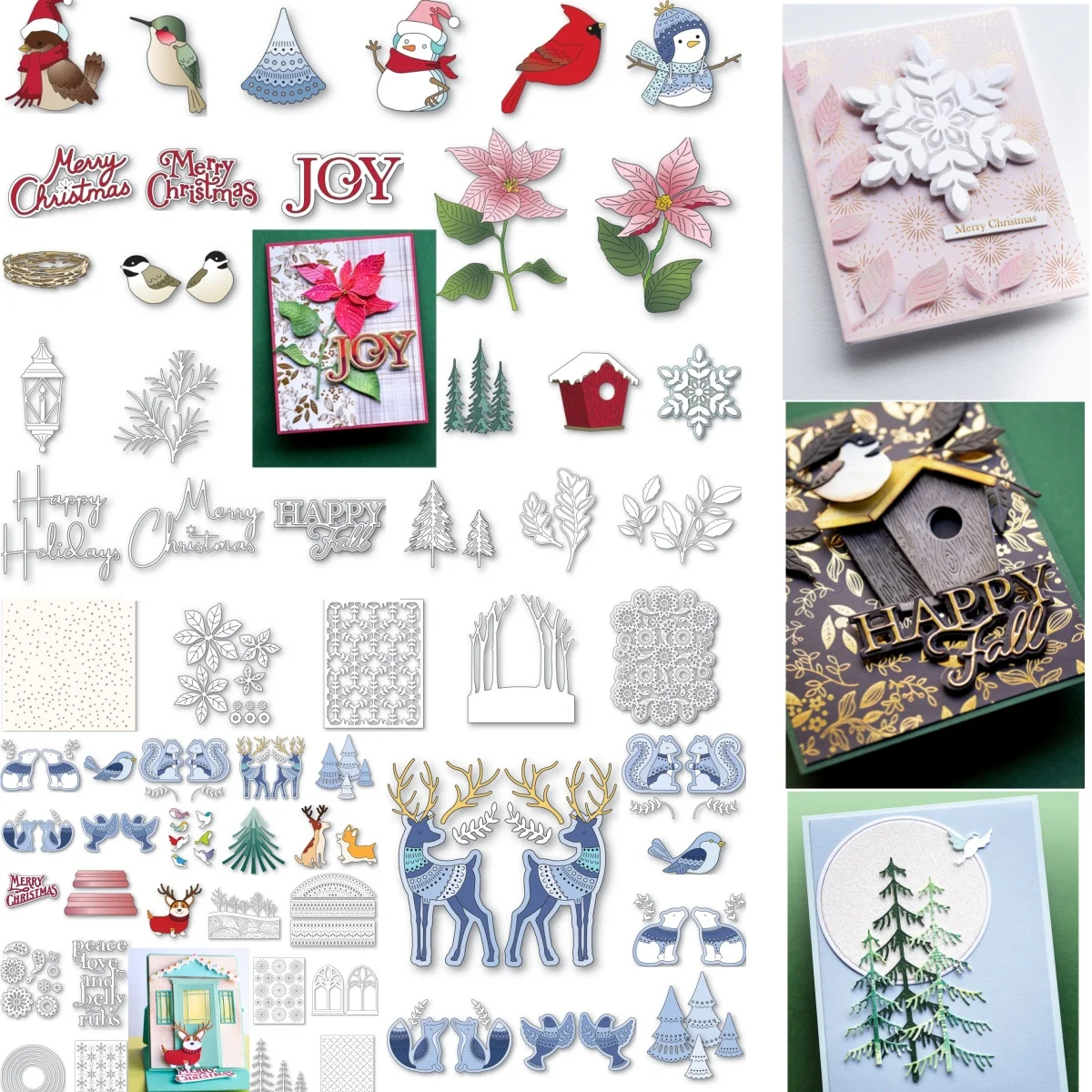 Новинка 2024 года металлические штампы с рождественскими оленями и деревьями для