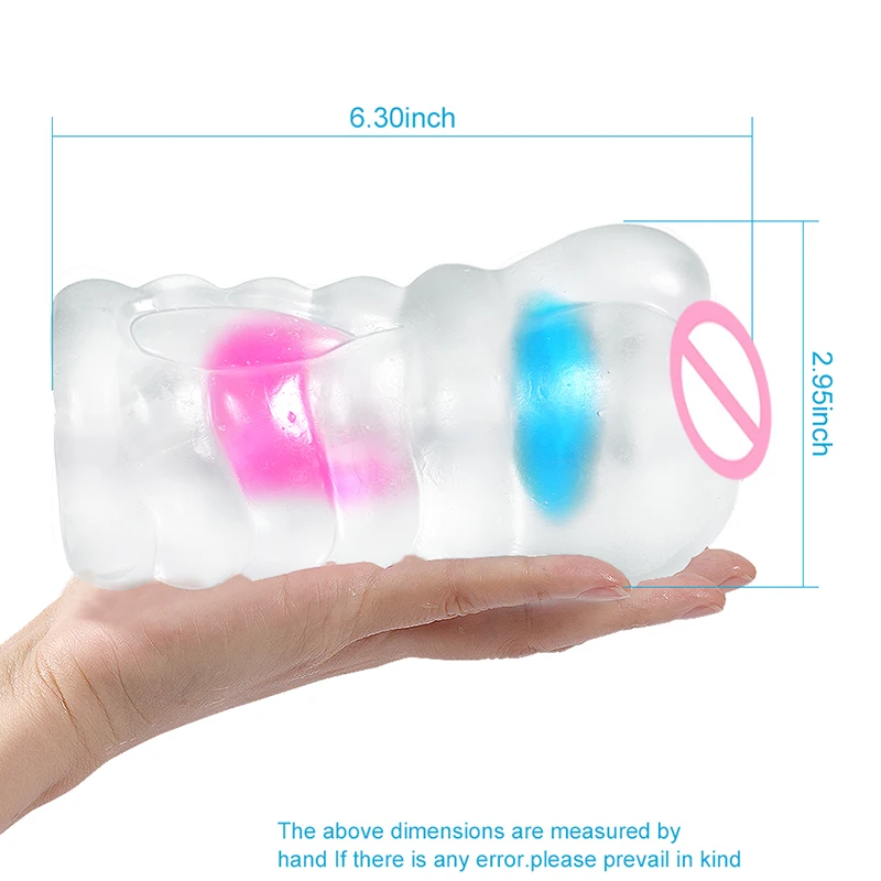 Мужская Реалистичная Вагина Luktee для мастурбации прозрачная 3d карманная