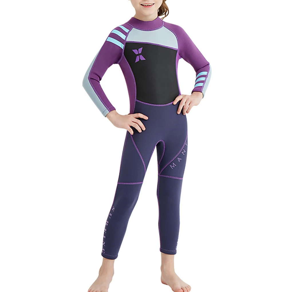 

Детский слитный гидрокостюм 2,5 мм, Солнцезащитный купальный костюм с длинным рукавом, одежда для плавания и дайвинга с защитой от Медузы