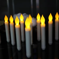12pcs electronic flameless led taper candles lights night lamp for church wedding birthday party christmas dinner decoration