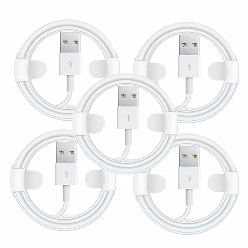 10PCS 5PCS/Lot 1M USB Charging Cable For iPhone XS Max X XR SE 5S 5C 5 12 Pro iPad 6S 6 7 8 Plus 11 Pro Data Sync Charge Cord