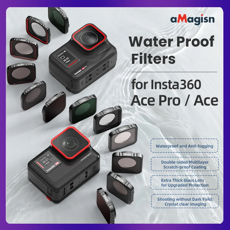 Аксессуары для спортивной камеры aMagisn водонепроницаемый фильтр Lentes стеклянный