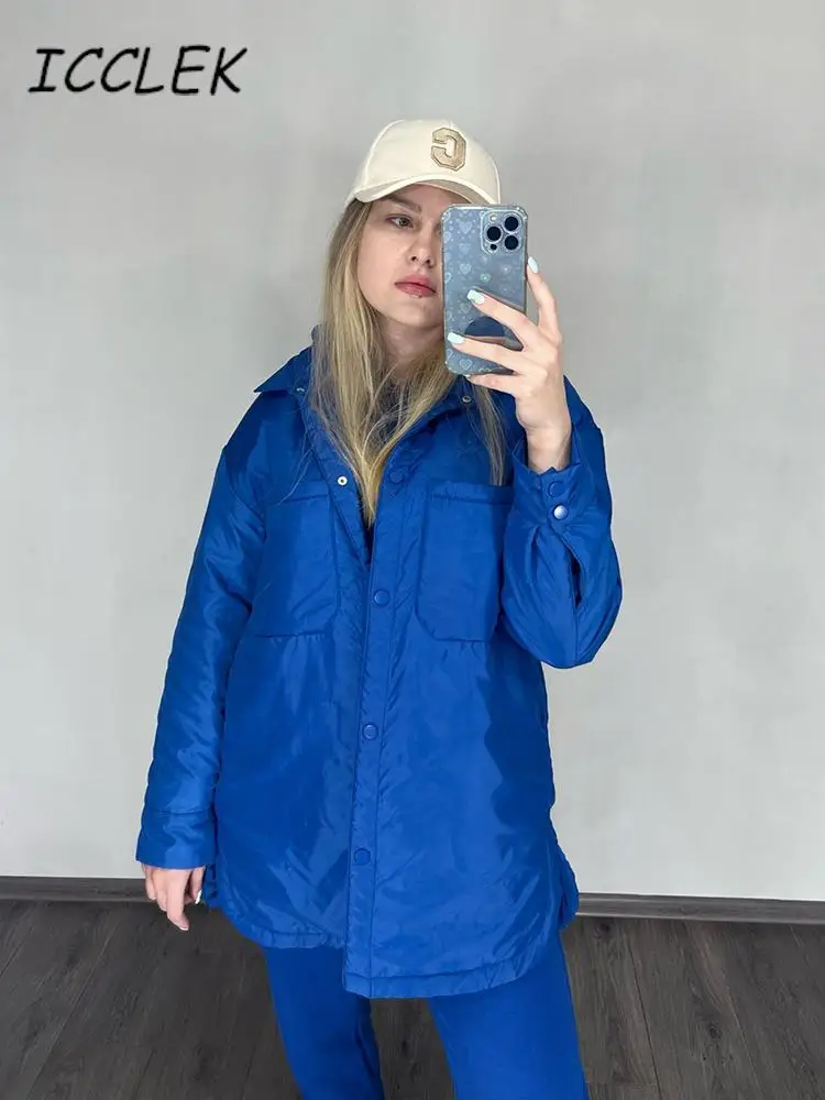 

2023 New Women's Shirts Jackets Zatr Thin Parka Oversize Shirt Coats Femme Armygreen Outerwear Coats Bf Long Sleeve Khaki Coat