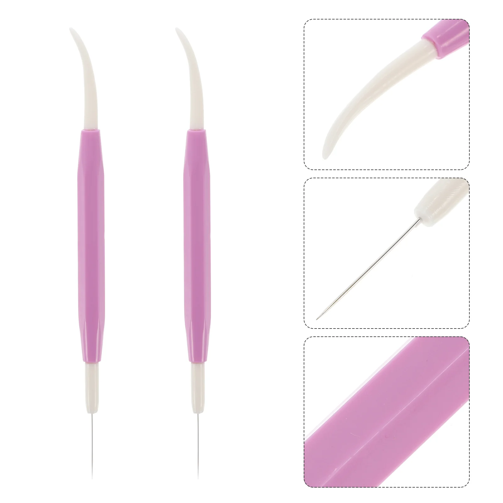 

2 PCS Baking Pin Sugar Needle Punch Tool Sturdy Icing Set Tools Biscuit Fudge Compact