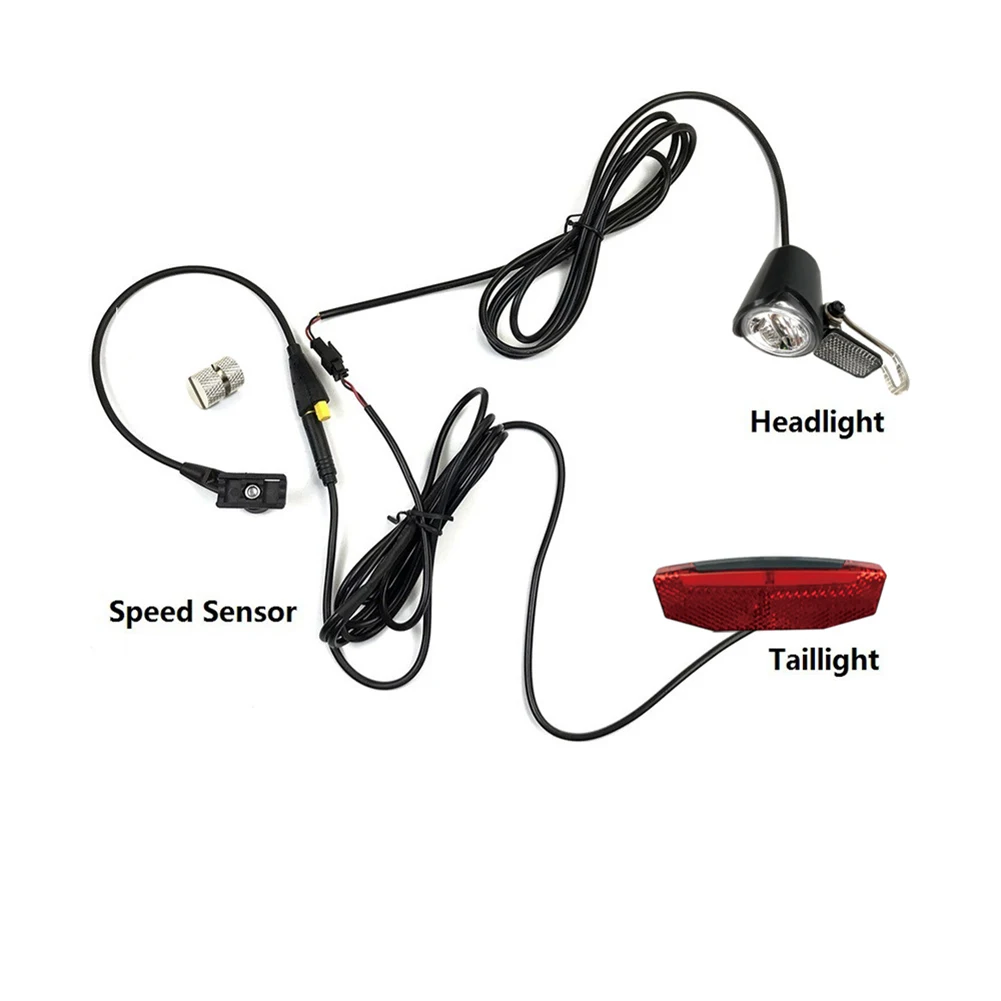 

E-Bike Headlight Taillight Speed Transmitter & Cable Tongsheng Mid Drive Motor Waterproof Connection Plug Ebike Speed Sensor